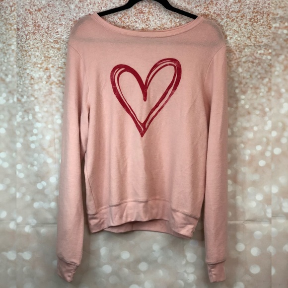 NWT Wildfox | Sketchy Heart Baggy Beach Jumper - Picture 2 of 12